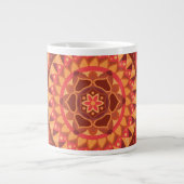 Grote Bruine Mandala Aardse Boho Patroon Gezellig Koffiekop (Voorkant)