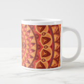 Grote Bruine Mandala Aardse Boho Patroon Gezellig Koffiekop (Rechts)