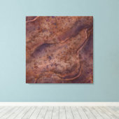 Grote Bruine Marmeren Muur Art Decor Canvas Afdruk (Insitu (Houten vloer))