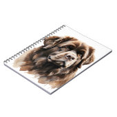 GROTE BRUINE NEWFOUNDLAND HOND NOTITIEBOEK (Linkerzijde)
