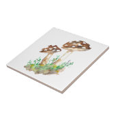 Grote bruine paddenstoelen tegeltje (Zijkant)