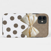 grote bruine pookadots Case-Mate iPhone case (Achterkant (horizontaal))