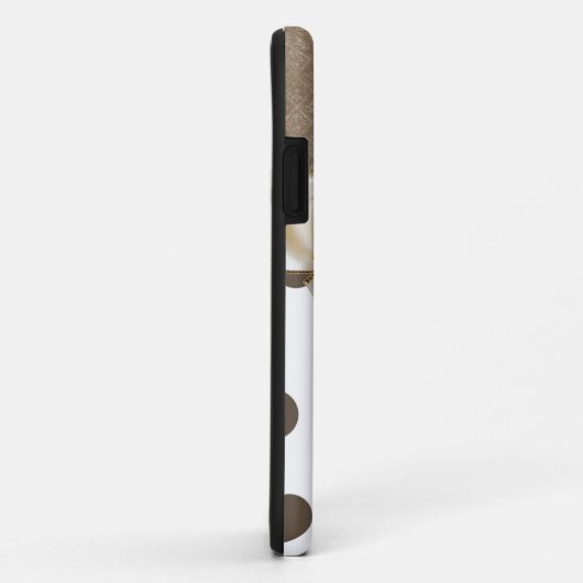  grote bruine pookadots Case-Mate iPhone case (Achterkant/rechts)