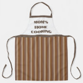 Grote bruine stripte Schort voor thuiskoken van ma (Voorkant)