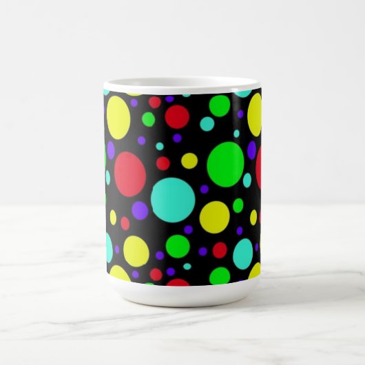 Grote Bubbels Zwarte Mok (11oz, 15oz) (Center)