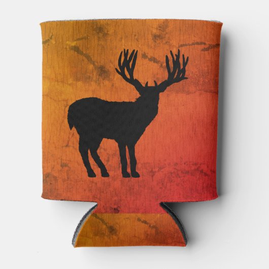 Grote Buck met Big Horns Silhouette Blikjeskoeler (Voorkant)