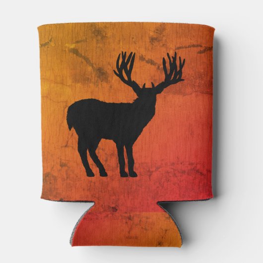 Grote Buck met Big Horns Silhouette Blikjeskoeler (Achterkant)