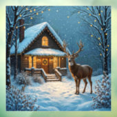 Grote Buck's Kerstmisbezoek Raamsticker (Vel 3)