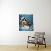 Grote Buck's Kerstmisbezoek Wandkleed (In situ)