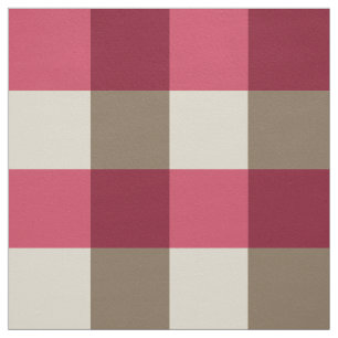 Grote buffelcheque, bruine, crème en taupe stof