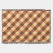 Grote buffelcheque, lichtbruin en goudgeel deken (Voorkant)