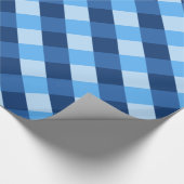 Grote buffelcheque, schaduwen van denim blauw cadeaupapier (Hoek)