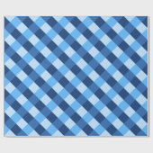 Grote buffelcheque, schaduwen van denim blauw cadeaupapier (Vlak)