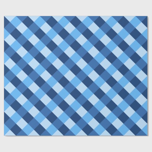 Grote buffelcheque, schaduwen van denim blauw cadeaupapier (Vlak)