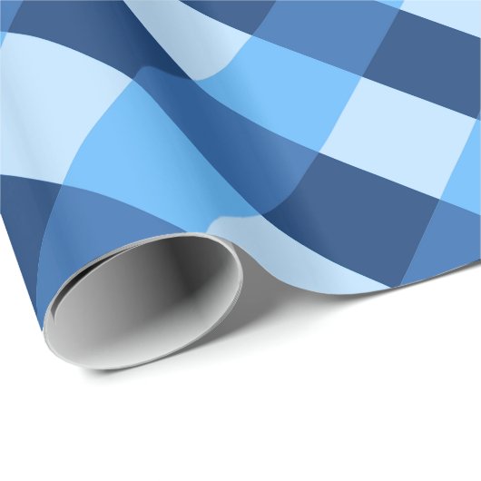 Grote buffelcheque, schaduwen van denim blauw cadeaupapier (Rol Hoek)