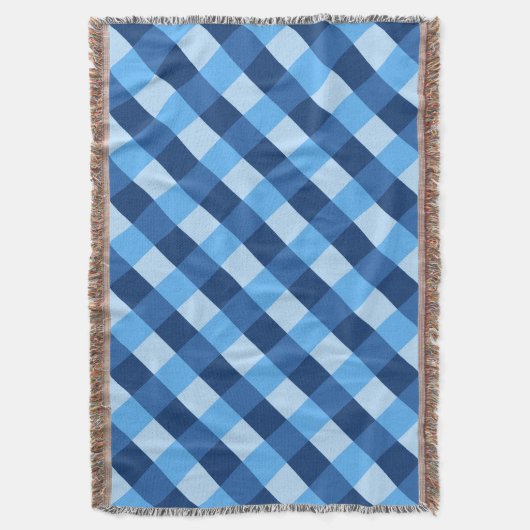 Grote buffelcheque, schaduwen van denim blauw deken (Voorkant Verticaal)