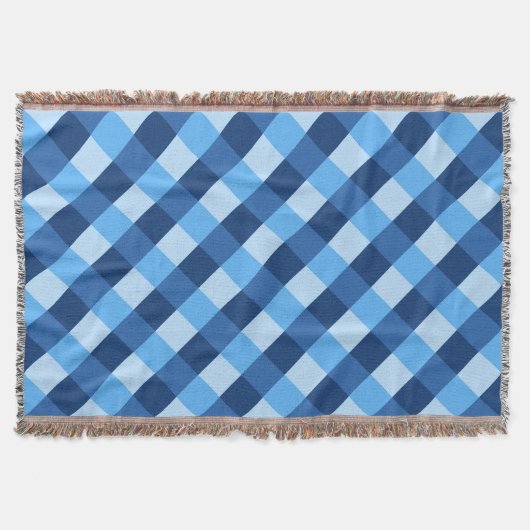 Grote buffelcheque, schaduwen van denim blauw deken (Voorkant)