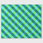 Grote buffelcontrole, aqua, blauwgroen en kalkgroe cadeaupapier (Vlak)