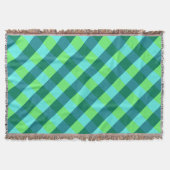 Grote buffelcontrole, aqua, blauwgroen en kalkgroe deken (Voorkant)