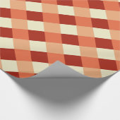 Grote buffelcontrole, roest, terracotta en room cadeaupapier (Hoek)