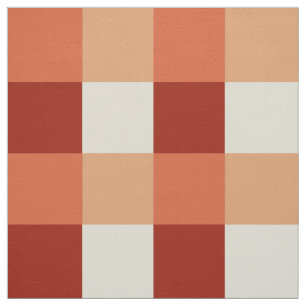 Grote buffelcontrole, roest, terracotta en room stof