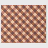 Grote buffelkoker, cacaobruin en roze cadeaupapier (Vlak)