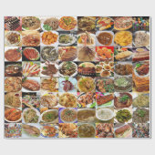 Grote buffer van gebufferde levensmiddelen cadeaupapier (Vlak)