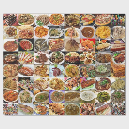 Grote buffer van gebufferde levensmiddelen cadeaupapier (Vlak)