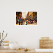 Grote  buikepokscène Wenen Oostenrijk Poster (Keuken)