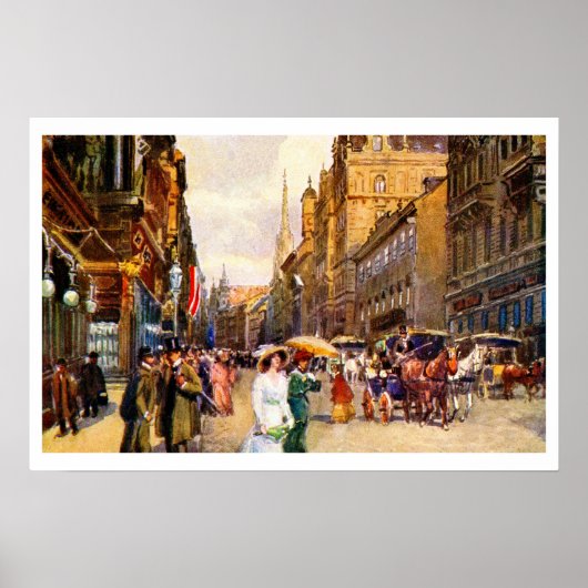 Grote  buikepokscène Wenen Oostenrijk Poster (Voorkant)