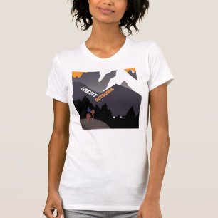 Grote Buitenlucht Retro Montana Reis Advertentie K T-shirt