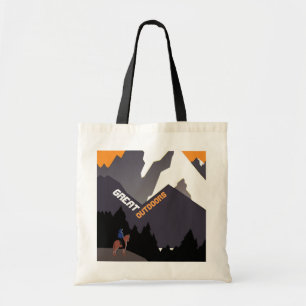 Grote Buitenlucht Retro Montana Reisadvertentie Ku Tote Bag