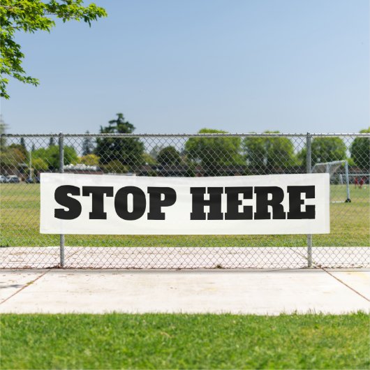 Grote buitenstop hier Business Custom Spandoek (Insitu)