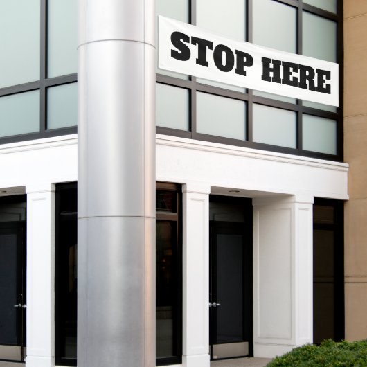 Grote buitenstop hier Business Custom Spandoek (Buitenkant Gebouw)