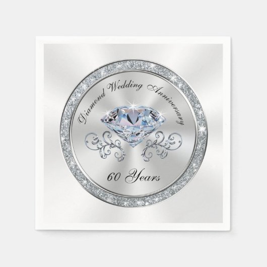 Grote Bulk Kortingen op 60e Jubileum servetten (Voorkant)