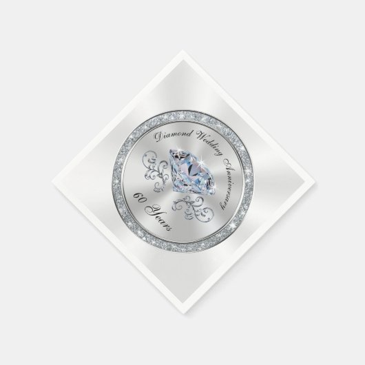 Grote Bulk Kortingen op 60e Jubileum servetten (Hoek)