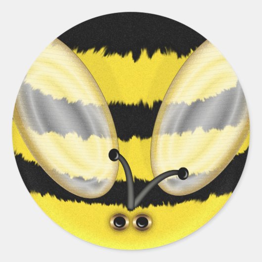 Grote Bumble Bee Leuke Stickers (Voorkant)