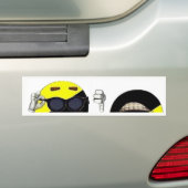 Grote Bumpersticker met hoge Ancap Ball Gold Tier (Op auto)