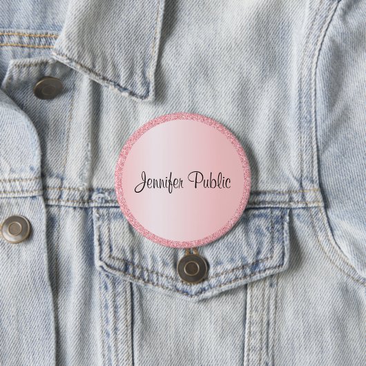 Grote Button Gepersonaliseerde Sjabloon monogram (In situ)