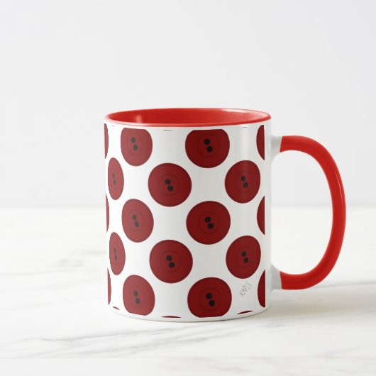 Grote Buttonnen (rood) Mok (Rechts)