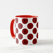 Grote Buttonnen (rood) Mok (Voorkant links)