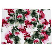 Grote cadeau | Abstracte Crimson en Sage Green Groot Cadeauzakje (Voorkant)