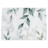 Grote cadeau | Groene botanische grijze Jade Groot Cadeauzakje (Voorkant)