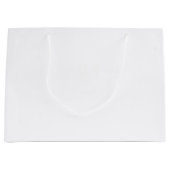 Grote cadeautas | Glanzende witte tophandgreep (Voorkant)