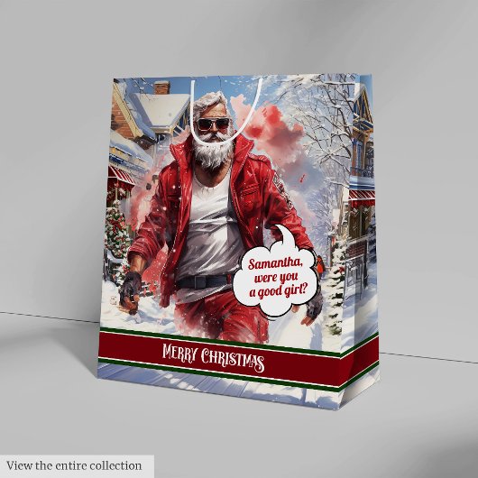 Grote cadeautas knappe kerstman aandenken