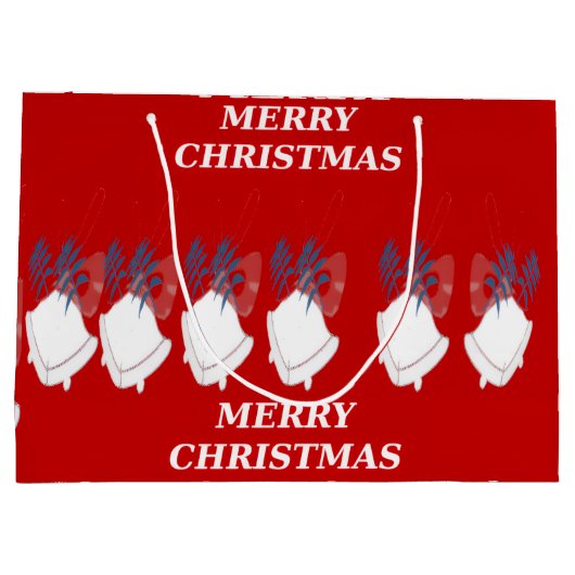 Grote cadeautas "Merry Christmas" – Kerstrood (Achterkant)