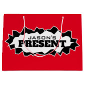 Grote cadeautas met grappig gescheurd gat ontwerp (Voorkant)