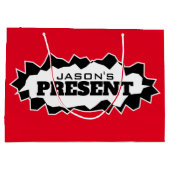 Grote cadeautas met grappig gescheurd gat ontwerp (Achterkant)