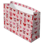 Grote cadeautas met 'Wrapped with Love' (Achterkant Gekanteld)