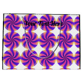 Grote cadeautas met zwarte tekst Tote tas (Achterkant)